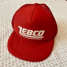 VTG ZEBCO Precision Engineered In America Trucker Hat Red Snapback Mesh Fishing picture