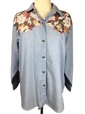 Vintage GW Division Graff Chambray Shirt Large Long Sleeve Button Front Western picture