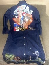 Vintage Stanley Miller Jumpsuit Hand Painted w/ Rhinestones ￼Size M Texas Rodeo picture