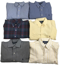 Lot Of 6 Polo Ralph Lauren Button Down Shirts Mens 16.5 Large Long Sleeve picture