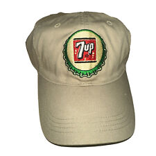 7up Bottle Cap Logo Est 1929 Soft Drink Seven Up baseball cap hat tan adjustable picture