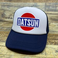 Datsun Mens Trucker Hat Blue Snapback Car Vintage Logo Retro Baseball Cap picture