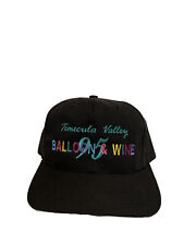 Vintage Temecula Valley Balloon & Wine Black SnapBack Hat Embroidered picture