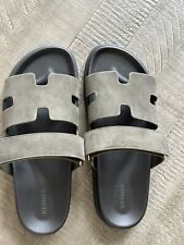 Size 42EU NIB Hermès VERT FORET Suede Goatskin Men's Chypre Sandals picture