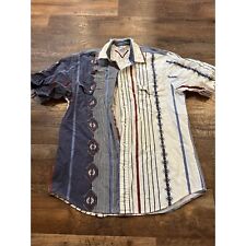 Mens Vintage Cowboys Turtle Association Pearl Snap Button Up Shirt Mens size M picture
