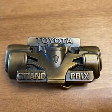 VINTAGE 1980 TOYOTA GRAND PRIX SPORTS RACING BRASS-TONE BUCKLE picture