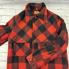 Vintage 1930’s Duxbak Utica Pure Wool Hunting Flannel Red And Black Tartan Sz 38 picture