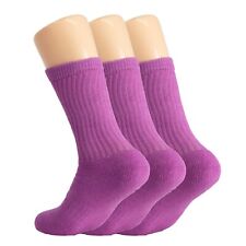 Cotton Crew Socks for Women 3 PAIRS Smooth Toe Seam Socks picture
