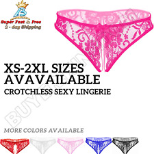 Sexy Women Lace Crotchles Thong G-string Panties Lingerie Underwear T-back Brief picture
