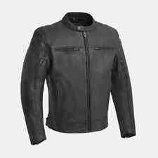 Mens Real Leather Jacket Mens Genuine Leather Biker Jacket Cowhide Real Leather picture