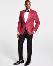 Alfani Mens Slim Fit Tuxedo Jacket Dusty Rose Pink Red 40R picture