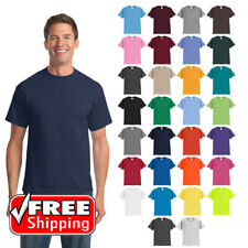 PC55T Port & Company Men's TALL 50/50 Cotton/Poly T-Shirt Color Blank Plain Tee picture