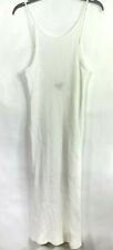  Topshop Dress Womens Ribbed Strappy Stretchy Bodycon Slip Tight White Size 8.   picture
