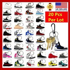 20 Pcs of 2D Sneakers Keychains Hype Beast Sneaker 2D Variety of Keychains Lot picture