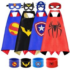 4 pc Superhero Capes, Masks and bracelets Costumes for Kids Dress Up Cosplay picture