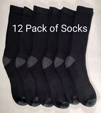 Burlington Men's Comfort Athletic Crew Thick Socks 12 pairs (Large 6-12) Black picture