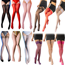Lady's Lace Top Stay Up Stockings Thigh-High Sheer Pantyhose Stockings For Women picture