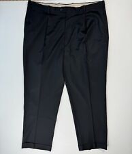 JB Britches Men’s 42R (44x31) Black Wool Dress Pants Winston Italy VTG Career picture