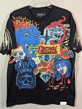 Rare OOP Ozzy Osbourne X Diamond Supply Co AOP Retro Trad Gothic Tattoo Shirt LG picture