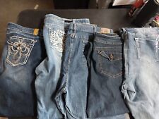 Lot of 5 WOW Ladies Female Maunces Almost Famous Riders  Jeans Size 22/24 Used picture