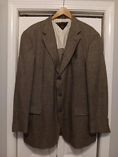 Tommy Hilfiger Mens Sport Coat Blazer Jacket Classic Notch Plaid Brown Size 46L picture