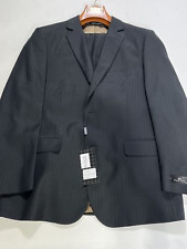 Mens Pierre Noir Black Pinstripe Two Button Suit 40S NEW picture