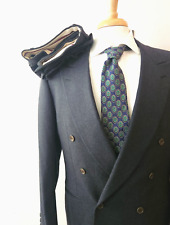Canali Milano Double Breasted 2-Piece Suit Men's 38R - 31 x 32 Soft Wool Gray picture