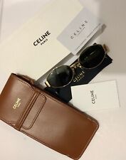 Celine Triomphe CL40235U Gold Frame Green Lenses Sunglasses picture