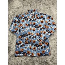 Vintage King Road Shop Sears Shirt Men Large Blue Floral Tropical Hawaiian Shirt picture