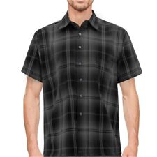 Maximos Men's Plaid Shirt Full Button Down Short Sleeve Classic Western Shirt picture