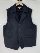 CC FILSON Western Mackinaw Virgin Wool Vest Men’s XL Dark Gray Vintage USA picture