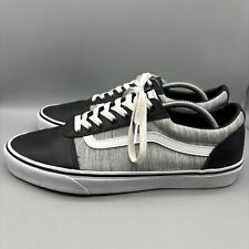 Vans Ward Drizzle Shoes Men’s Size 12 Black Gray Lace Up Sneakers picture