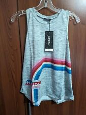 Womens Terez x Peloton Tank Top NEW NWT S Small Made in USA Grey Gray picture