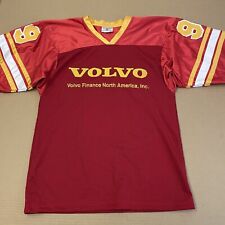 VINTAGE Volvo Jersey Adult Large Red Yellow Spell Out Football Shirt Mens Y2K picture