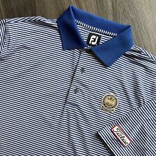 FootJoy FJ Titleist Polo Shirt Men’s Size XL Blue Striped Short Sleeve Golf picture