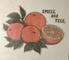 Original Vintage Smell And Tell Fruit Oranges Iron On Transfer picture