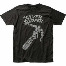 Silver Surfer Cosmic Wanderer T Shirt Licensed Marvel Comic Book Movie Tee Black picture
