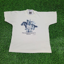 Vintage 1986 Old-North Church Paul-Revere Shirt Womens L-Short 19x23 Boston USA picture