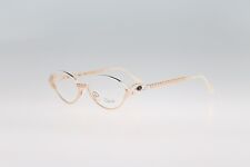 Diva 5053 19, Vintage 90s pearl white & gold victorian oval eyeglasses frame NOS picture