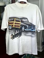 Vintage 1949 Ford Woody Airbrush Art T-Shirt Sz XL Unique Classic Car Rare HTF picture