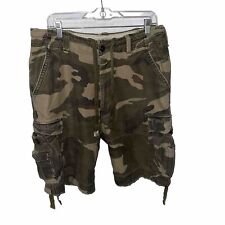 Vintage Abercrombie Fitch Camo Cargo Shorts Very Baggy Heavyweight Size 33 + picture