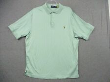 Polo Ralph Lauren Polo Shirt XLT Men Mint Green Short Sleeve Flesh Pony picture