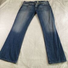 Guess Los Angeles Jeans Men Size 40x34 Blue Denim Falcon Slim Boot Flap Pocket picture