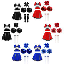 Kids Girls Cheer Leader Outfits Cheerleader Costume for Birthday Party Sports picture
