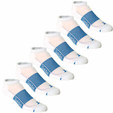 6 Pair Pack SoleTek Cool Running Lite Cushion Sock Wht/Blue - Made In The USA picture