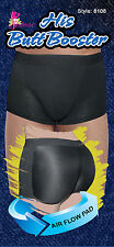 Fullness Men's Boxer Padded Butt Booster, Enhancer Underwear Shapewear, Black picture