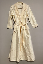 Jane Woolrich Robe Women S Beige Silk Wrap Victorian Romantic Bridal Flutter picture
