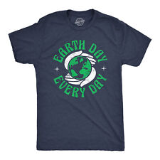 Mens Earth Day T Shirt Cool Green Recycling Nature Lovers Graphic Novelty Tee picture