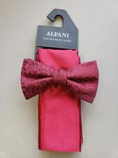 MSRP $55 Alfani Mens Bow Tie Pocket Square Red picture