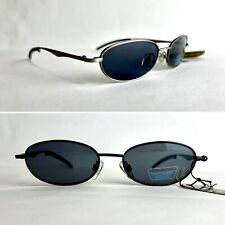 Lot Of 2 Sunglasses Same Model 2 Different Colors Oval Stylish Black Silver Gray picture